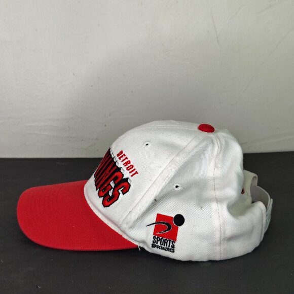 VINTAGE Detroit Red Wings Sports Specialties Hat Cap Snap Back Shadow Logo White - Picture 4 of 13